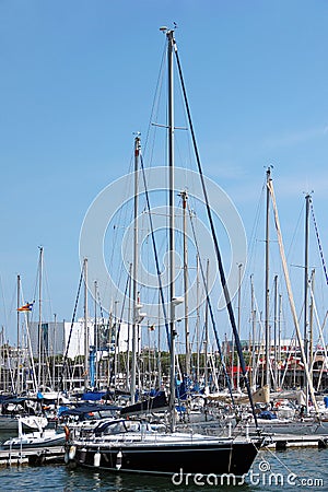 Boats in the marina Stock Photo