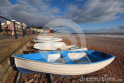 Boats on the pebble beach Editorial Stock Photo
