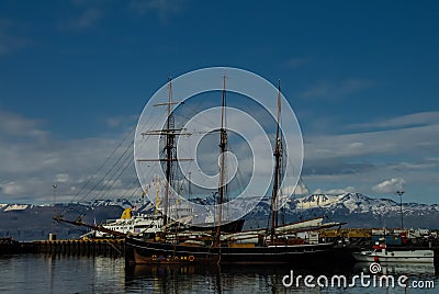 Boats in the port of Husavik Iceland Editorial Stock Photo