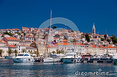 Boats in port at Mali Losinj Stock Photo