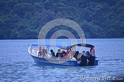 Boats in Pulau Dayang Editorial Stock Photo