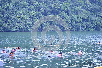 Boats in Pulau Dayang Editorial Stock Photo