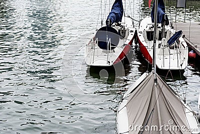 Boats ready for sail transportation Stock Photo