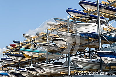 Boat Storage Rack Stock Photo