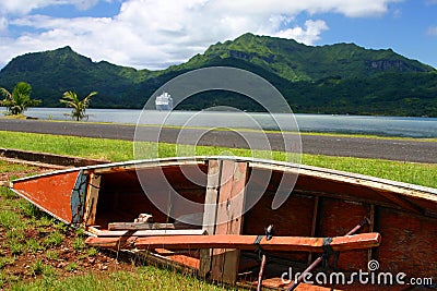 Boats in Tahiti Stock Photo