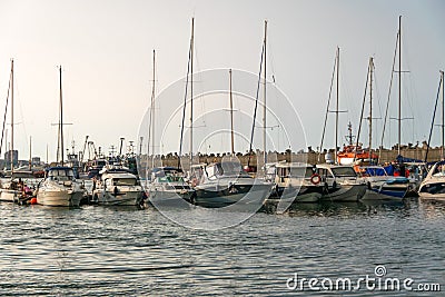 Boats from the Tomis Touristic Port, Constanta, Romania Editorial Stock Photo