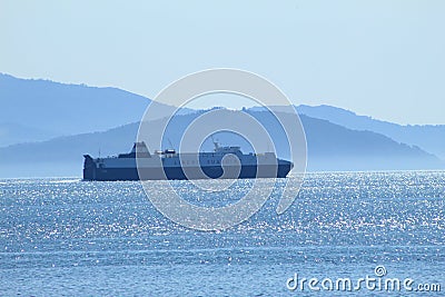 Boats in Vigo Ria Editorial Stock Photo