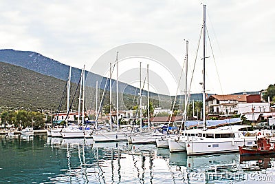 Boats in Volos Greece Stock Photo