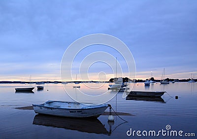 Boats waiting or summer to return in Queensland, Australia Stock Photo