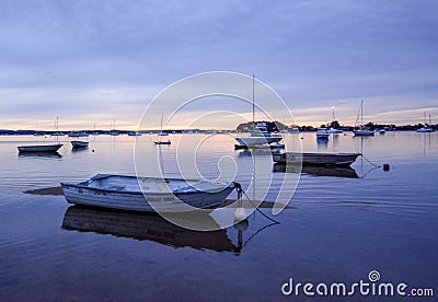 Boats waiting or summer to return in Queensland, Australia Stock Photo