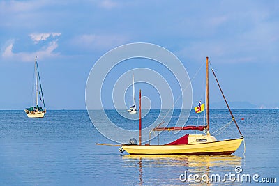 Boats tropical island Koh Phayam Ao Khao Kwai Beach Thailand Editorial Stock Photo