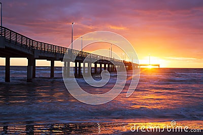 Bob Hall Pier, Padre Balli Park, Corpus Christi, Texas Stock Photo