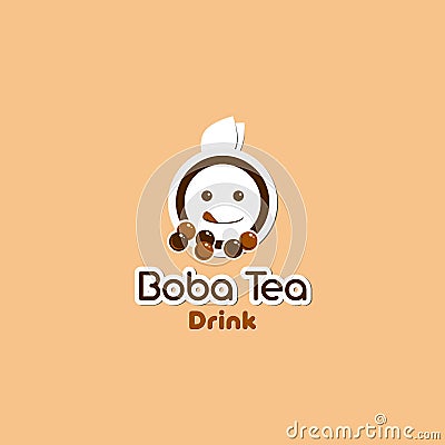 Boba Tea Drink Vector Illustration