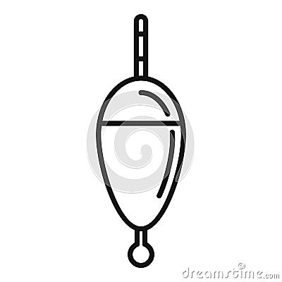 Bobber fishing icon, outline style Vector Illustration