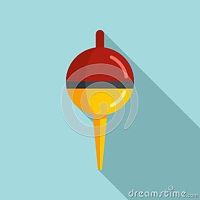 Bobber hobby icon, flat style Vector Illustration