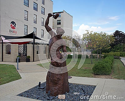 Self-Made Man Bronze Statue, St. Louis, Missouri Editorial Stock Photo