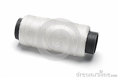 Bobbin of white thread Stock Photo