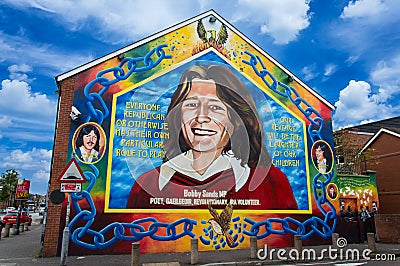 Bobby Sands Mural Editorial Stock Photo