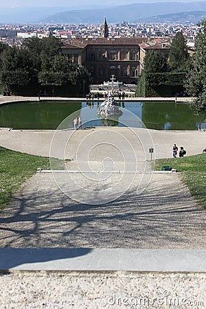 Boboli Garden in Florence Editorial Stock Photo