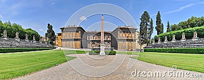 Boboli Gardens and Pitti Palace in Florence Stock Photo