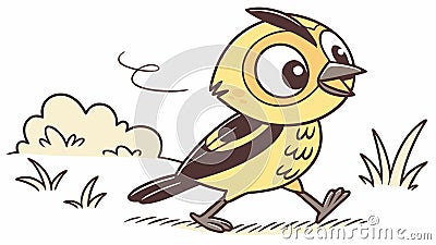 Bobolink bird sensitive runs lake vector Vector Illustration
