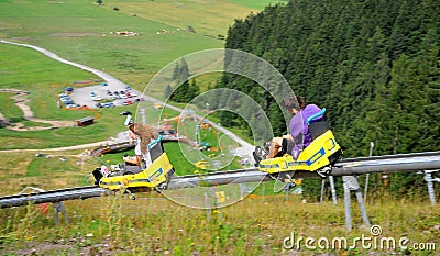 On the bobsled run Stock Photo