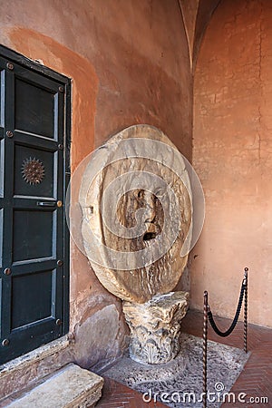 Bocca della Verita - Mouth of Truth Editorial Stock Photo