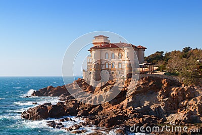 Boccale castle the sea near Livorno in Tuscany region Stock Photo