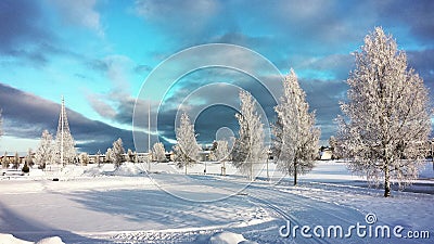 Boden, town in Sweden Stock Photo