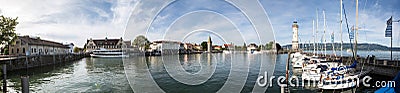 Bodensee Lindau, Panorama Port Hafen Editorial Stock Photo