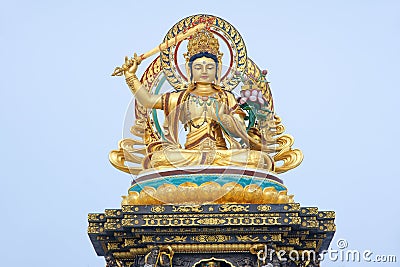 Bodhisattva Manjusri Statue Stock Photo