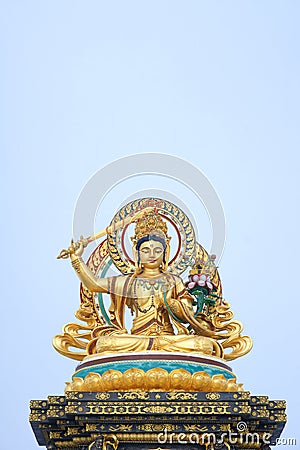 Bodhisattva Manjusri Statue Stock Photo