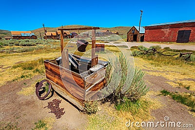 Bodie Ghost Town 1800s water well Editorial Stock Photo