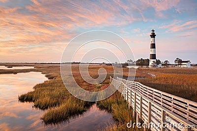 Bodie Island Lighthouse NC Cape Hatteras North Carolina Stock Photo