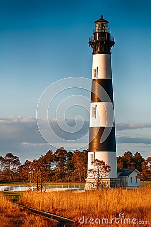 Bodie Island Lighthouse OBX Cape Hatteras Stock Photo