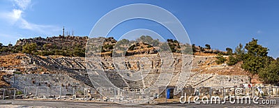 Bodrum Ancient Theater hosts many concert organizations in the city. Stock Photo