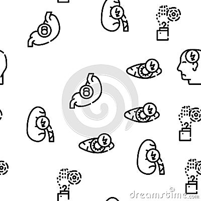 Body Aches Problem Vector Seamless Pattern Vector Illustration