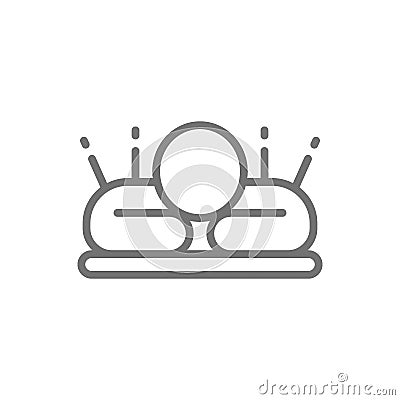 Body acupuncture, massage line icon. Isolated on white background Vector Illustration