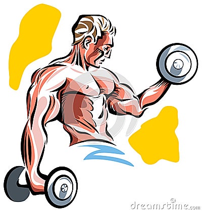 Body builder Vector Illustration