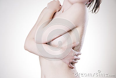 Body care, skin peeling back Stock Photo