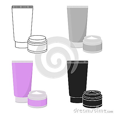 Body creams icon in cartoon style isolated on white background. Make up symbol stock vector illustration. Vector Illustration