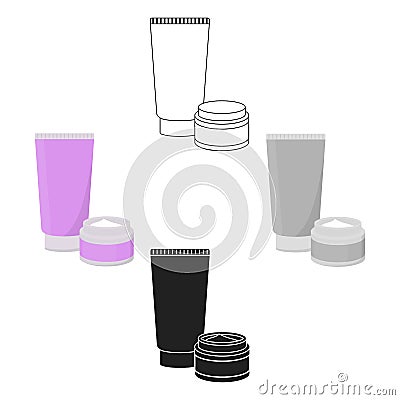 Body creams icon in cartoon style isolated on white background. Make up symbol stock vector illustration. Vector Illustration