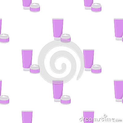 Body creams icon in cartoon style on white background. Make up pattern stock vector illustration. Vector Illustration