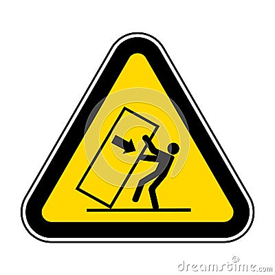 Body Crush Tip over Hazard Symbol Sign, Vector Illustration, Isolate On White Background Label .EPS10 Vector Illustration