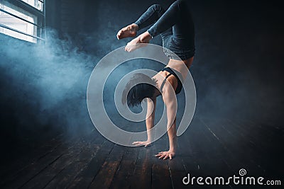 Body flexibility, contemp style dancer Stock Photo