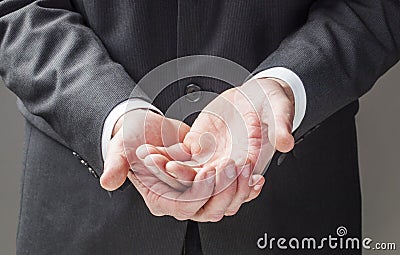 Body language for praying and patience Stock Photo