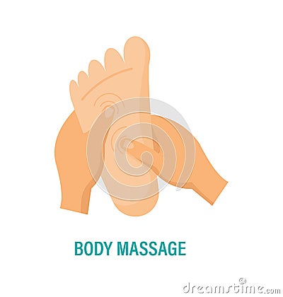 Body massage feet health care concept vector Vector Illustration