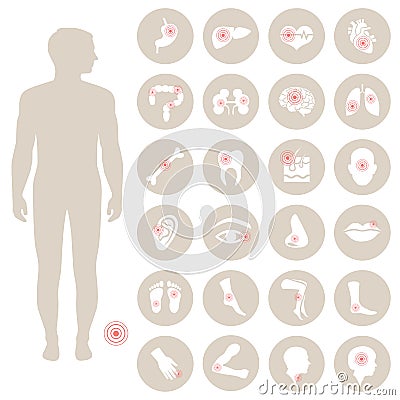 Body pain, Vector Illustration