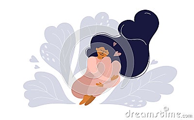 Body positive and self care illustration Vector Illustration