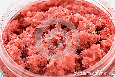 Body scrub, scrub texture and sample scrub Stock Photo